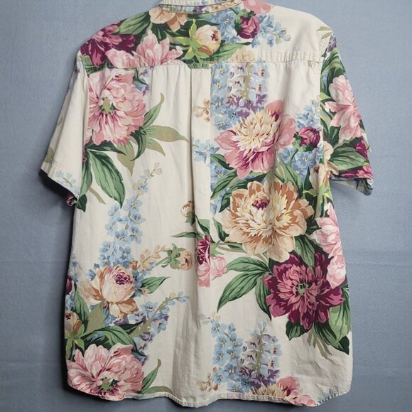 Red Ridge Mountain Outfitters Shabby Chic Floral Button Shirt Womens Size XL - Picture 2 of 5